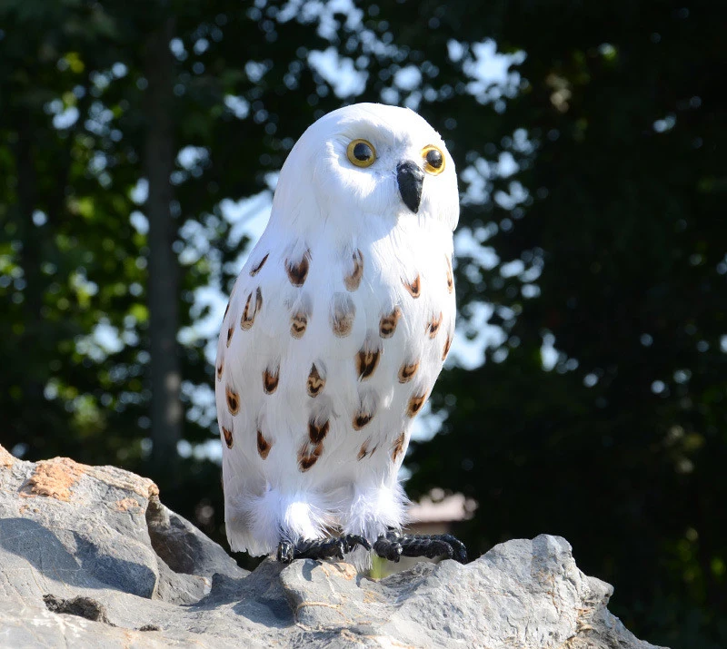 Simulation Feather Owl Crafts Decoration