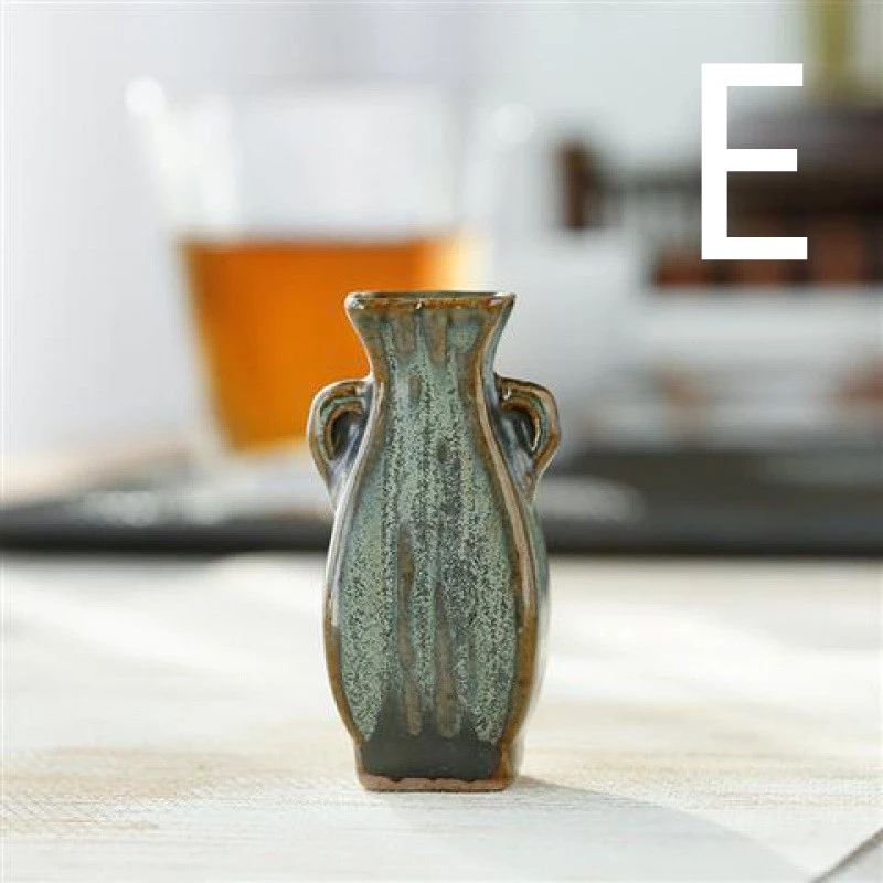Ceramic Mini Vase Bronze Glaze Chinese Ornaments