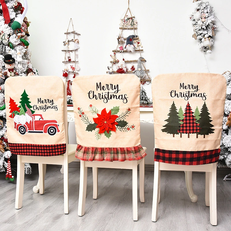 New Christmas Restaurant Decoration Supplies Chair Cover Fabric