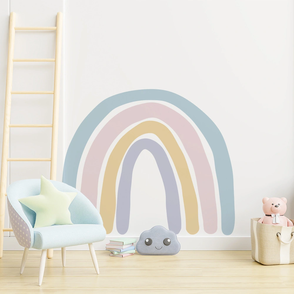 Kindergarten Children Rainbow Stickers Wall Corridor Decoration