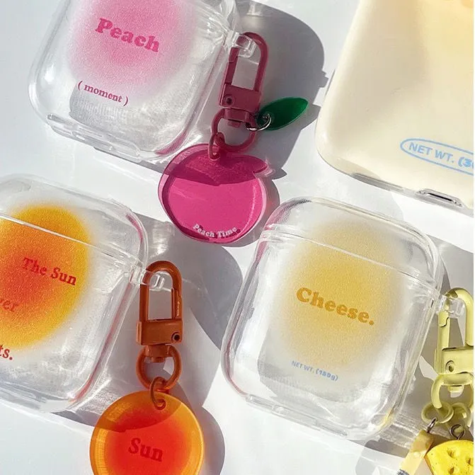 Sunset Cheese Egg Yolk Peach Earphone Protective Cover