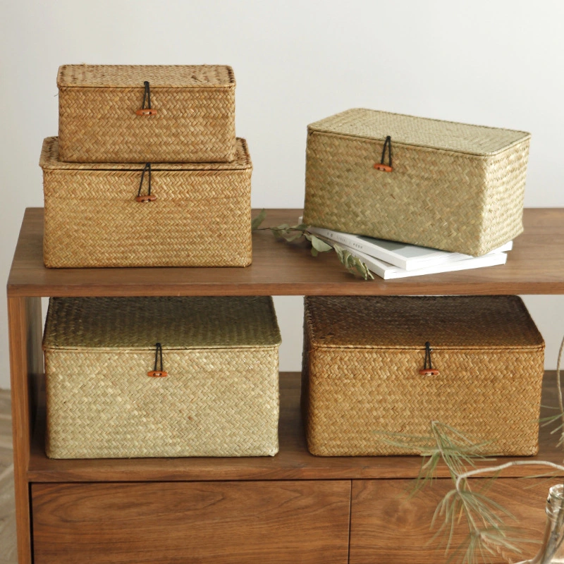 Woven Desktop Snack Storage Box  Basket