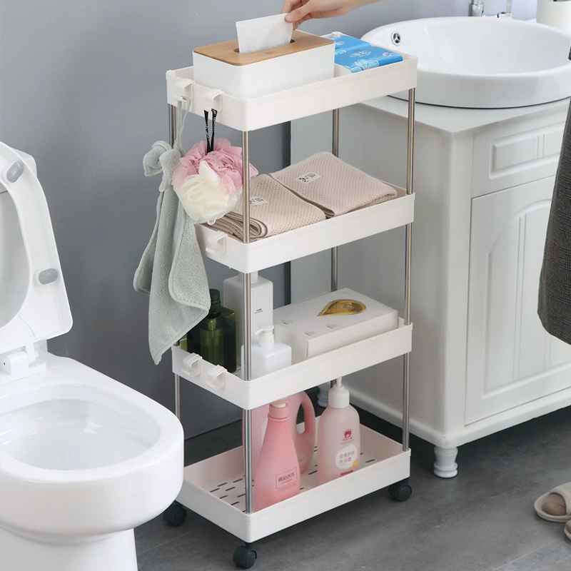 Punch-free Floor-to-ceiling Bathroom Storage Rack Toilet