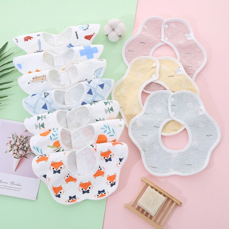 Waterproof Petal Bibs For Newborn Children Baby Cotton