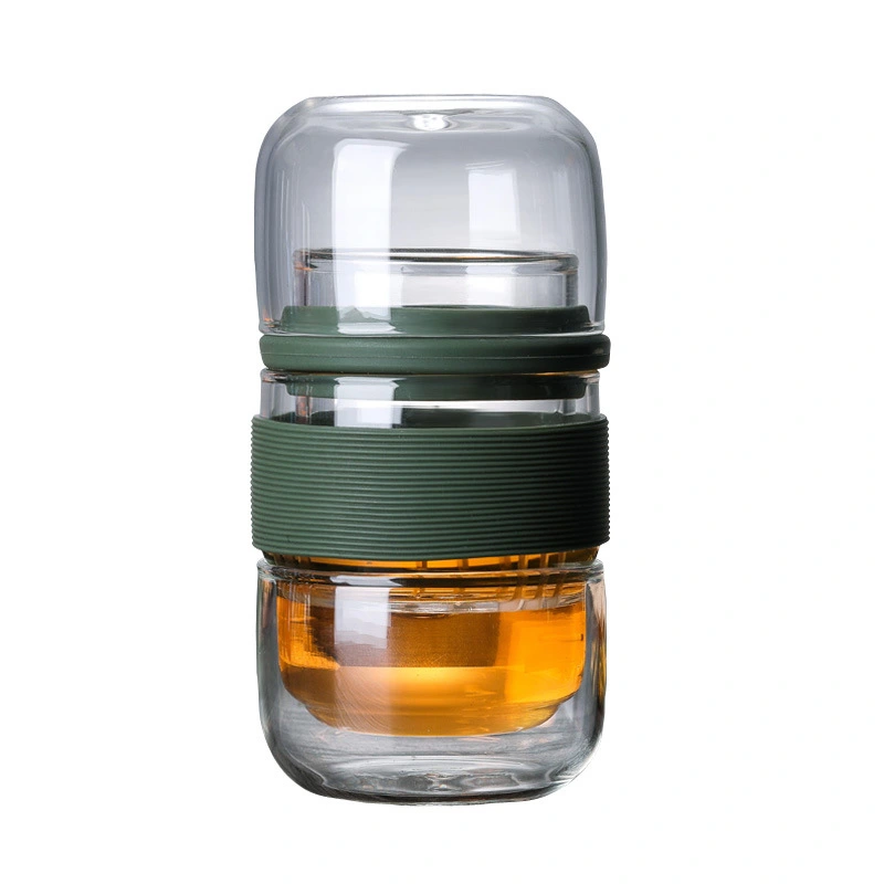 High Borosilicate Glass Tea Water Separation Cup