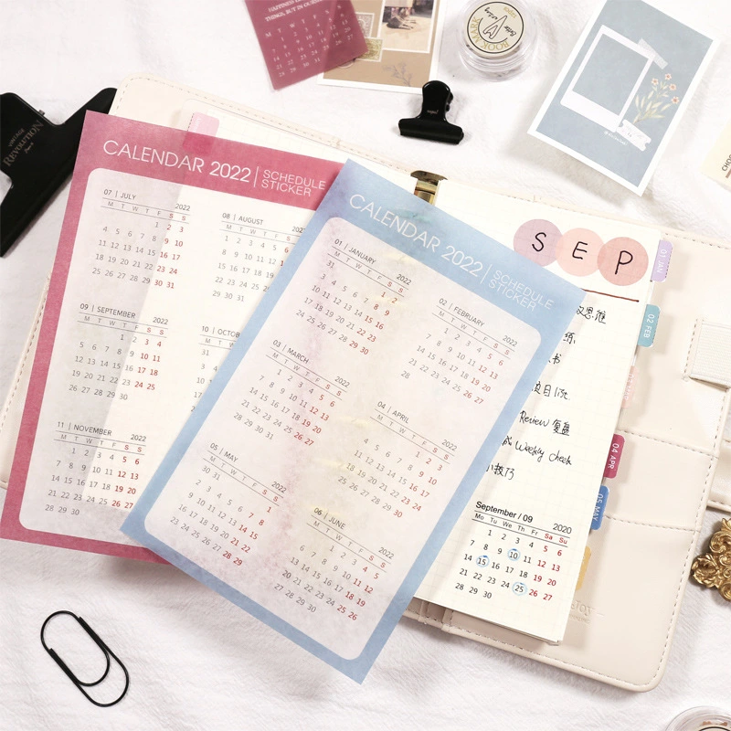  Calendar Sticker Label Multi-function Hand Account