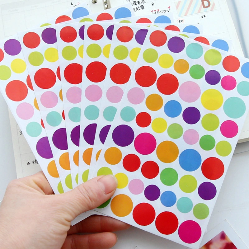 Color Dots Love Five-star Decorative Stickers