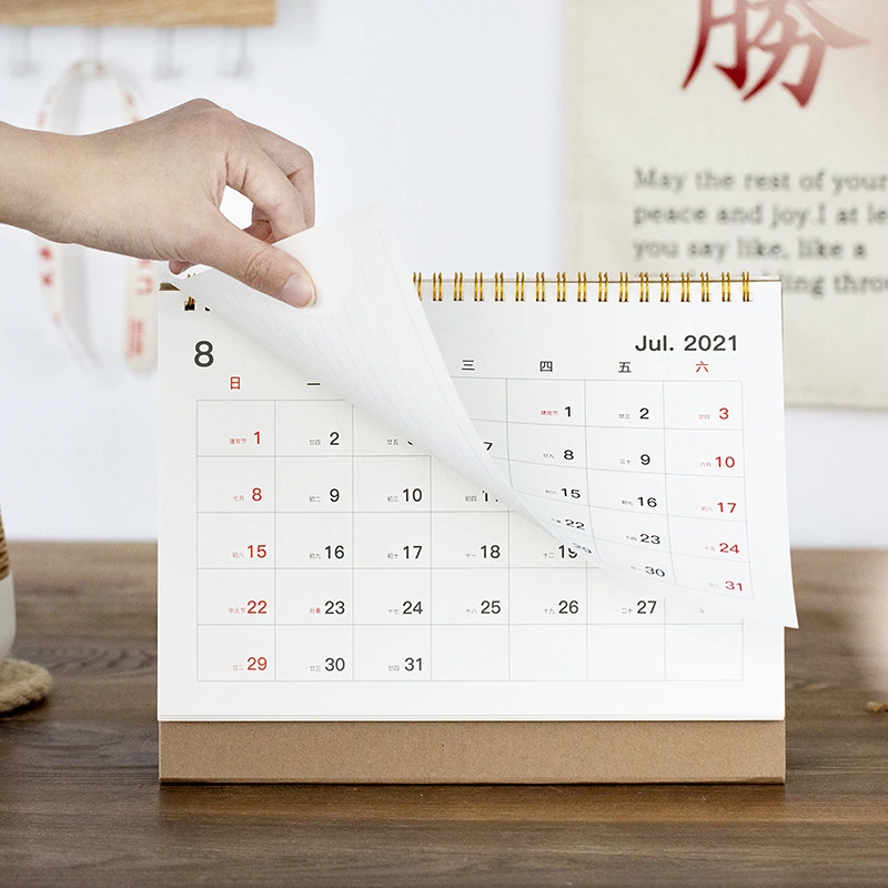 Desktop Decoration Calendar Year Non-printed Hot Stamping Notepad