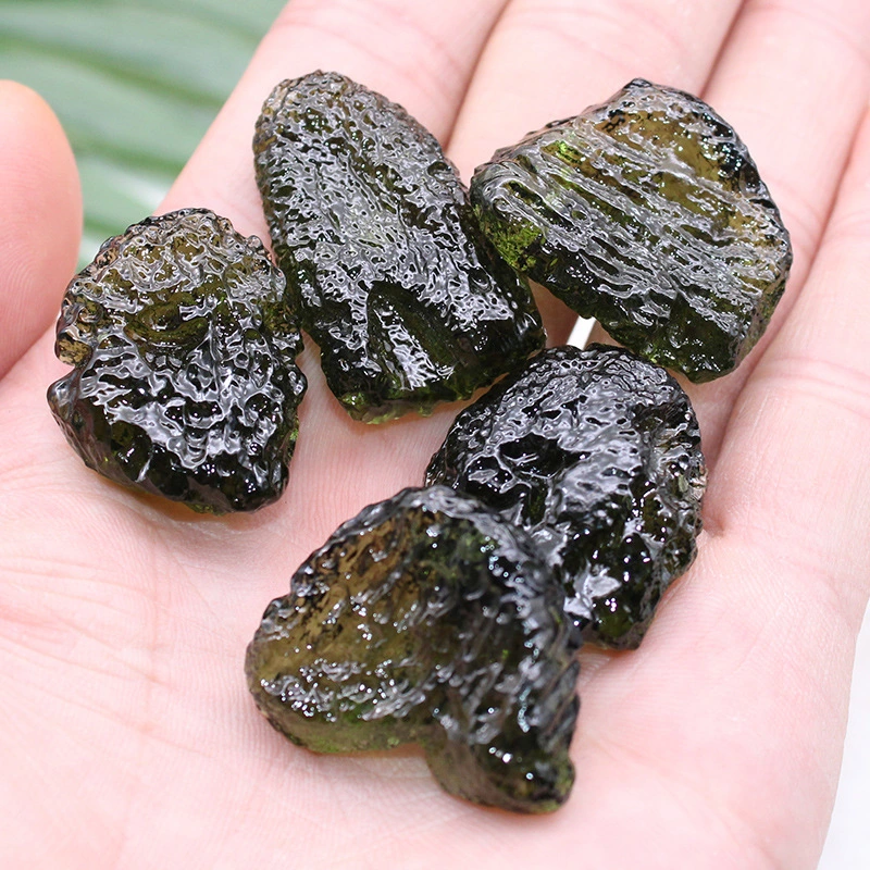 Green Glass Meteorite Specimen Stone Ore Energy Stone