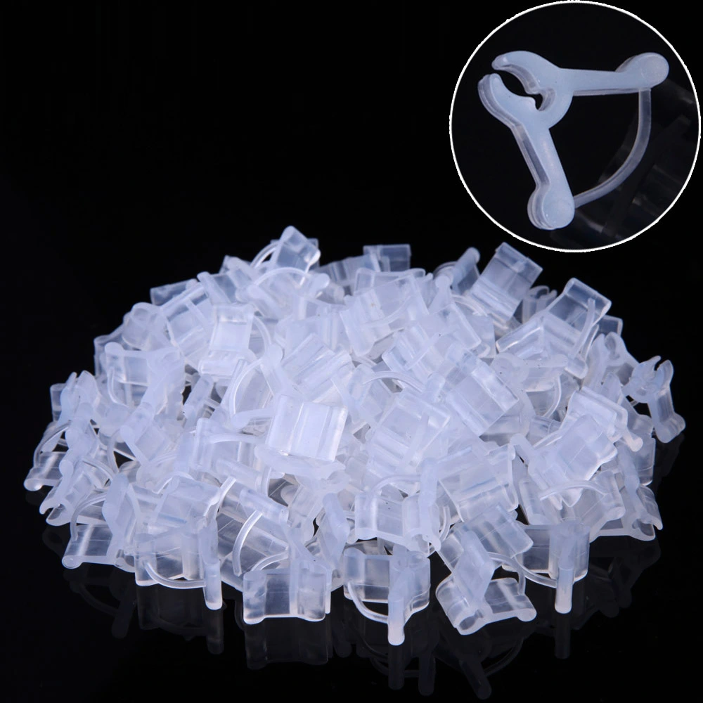 100 Pcs Transparent Durable High Grade Plastic Grafting Clip