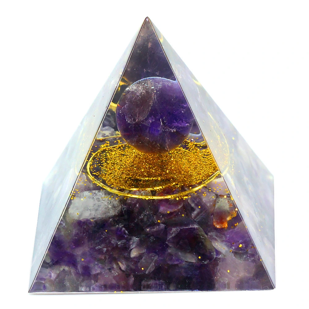 Purple Wafer Bead Resin Cube Decoration