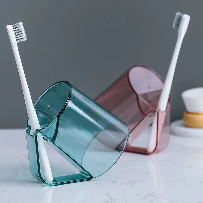 Simple Household Upside-down Toothbrush Mouthwash With Handle Brushing Cup