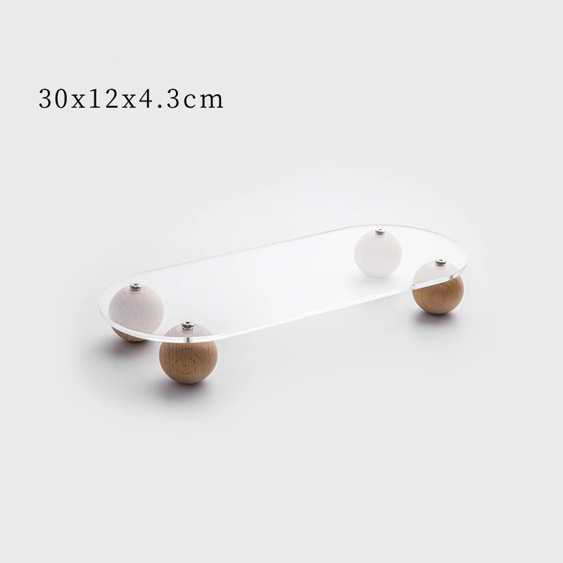 Japanese Ins Wind Wood Foot Transparent Solid Wood Pallet Home