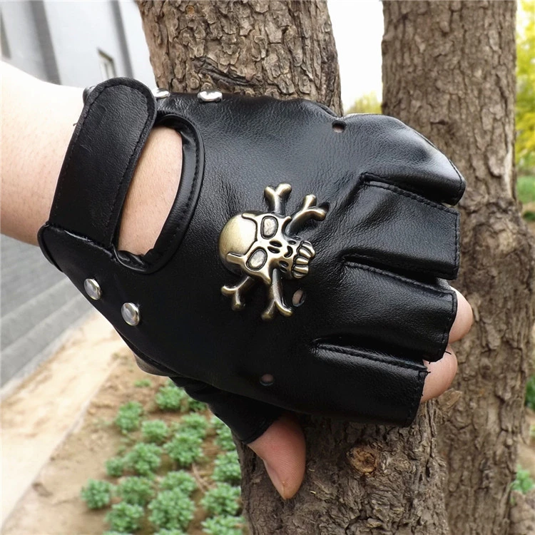 Steampunk Pirate Gloves PU Leather Gothic Medieval Cosplay