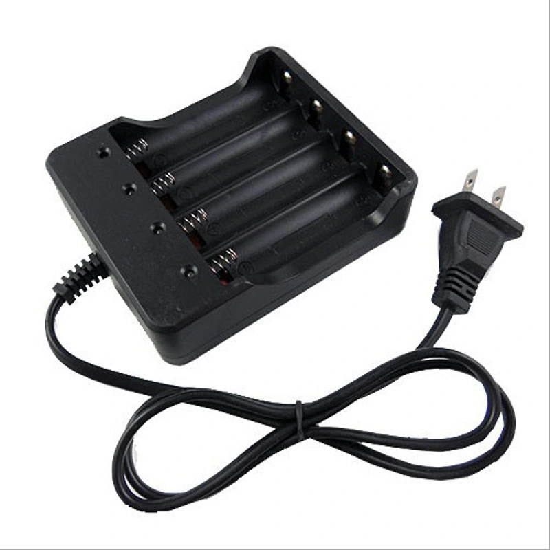 18650 Li-ion Battery Charger Portable Black 4 Slots