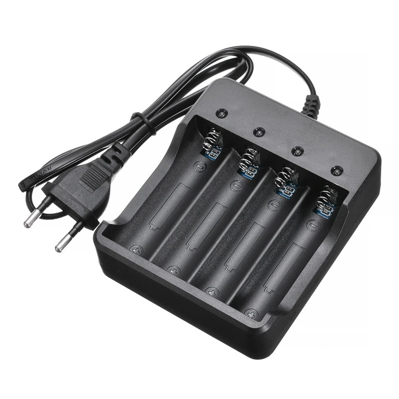 18650 Li-ion Battery Charger Portable Black 4 Slots
