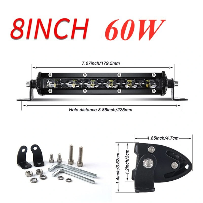 Super Bright LED Light Bar 6D 8-50inch Offroad Combo Led