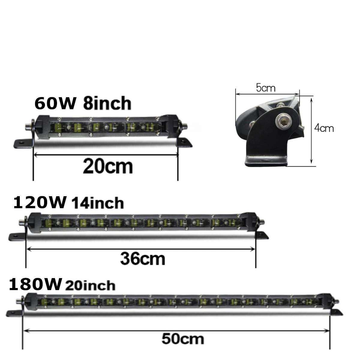 Super Bright LED Light Bar 6D 8-50inch Offroad Combo Led