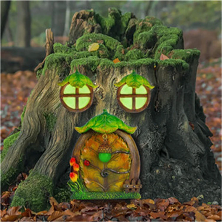 New Garden Fairy Gnome Home Decoration Doors Windows