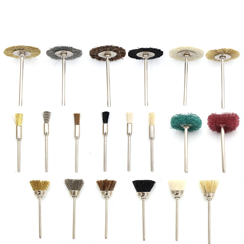 Mini Cleaning And Descaling Wheel With Handle Steel Wire T Type Polishing Brush