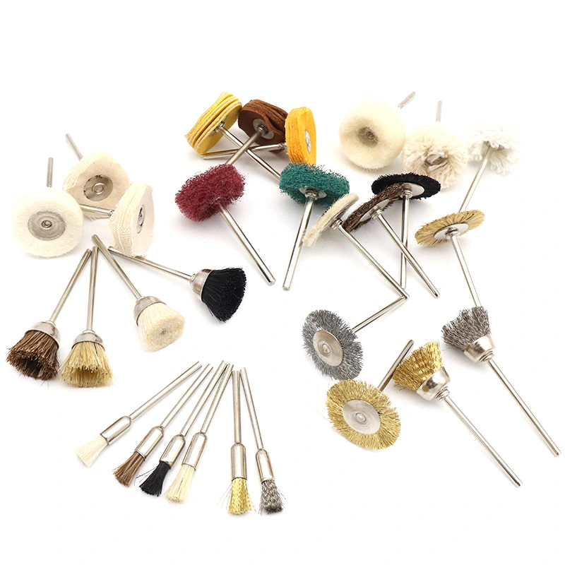 Mini Cleaning And Descaling Wheel With Handle Steel Wire T Type Polishing Brush