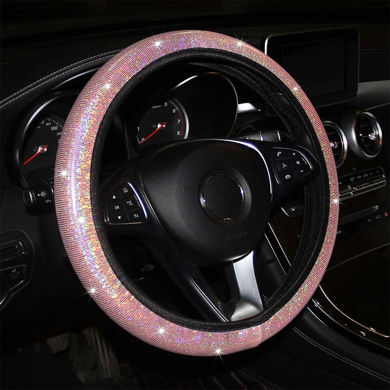 Car Steering Wheel Cover Colorful Bronzing Without Inner Ring Elastic Band Elastic Grip Cover