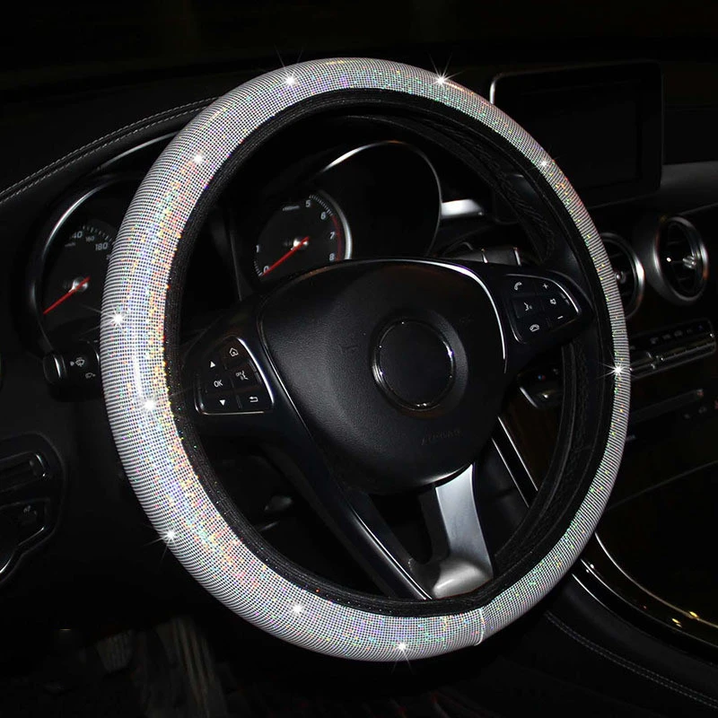 Car Steering Wheel Cover Colorful Bronzing Without Inner Ring Elastic Band Elastic Grip Cover