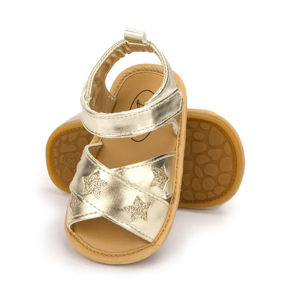 Summer Sandals Star Pattern Rubber Soled Non Slip Toddler Shoes Baby Shoes