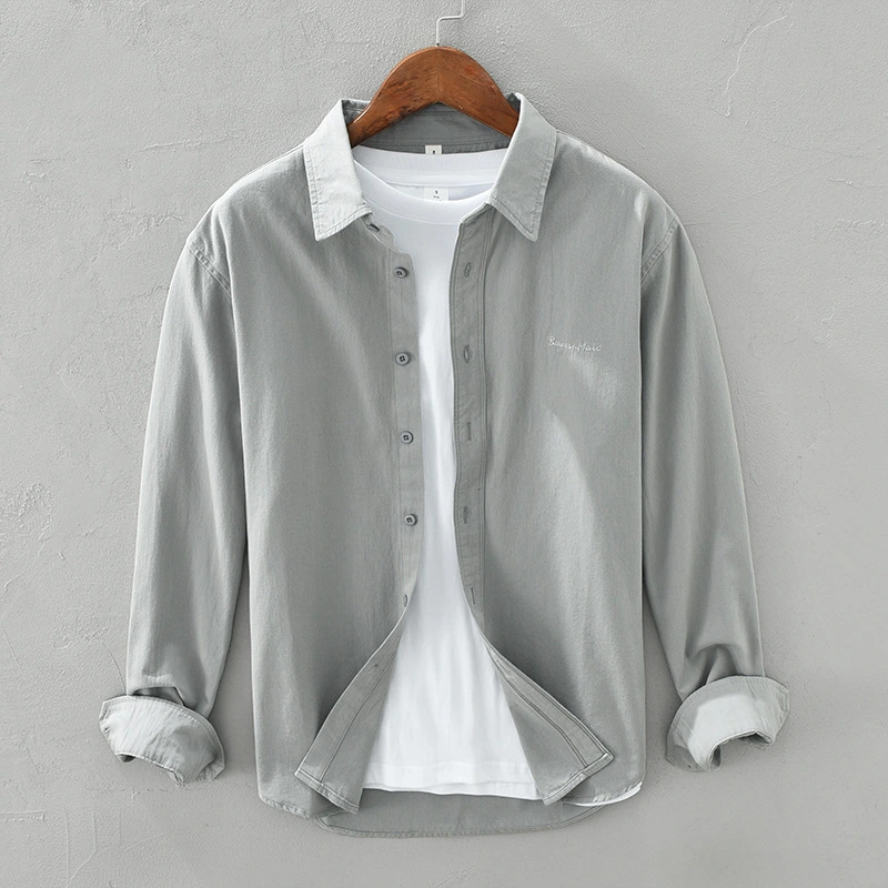 Casual Long-Sleeved Lapel Shirt