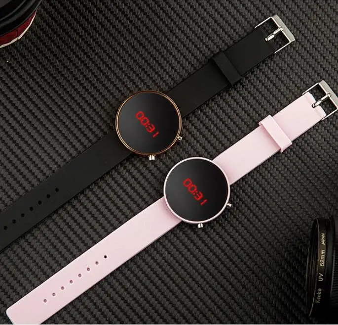 Colorful Silicone Strap LED Screen Display Electronic Watch