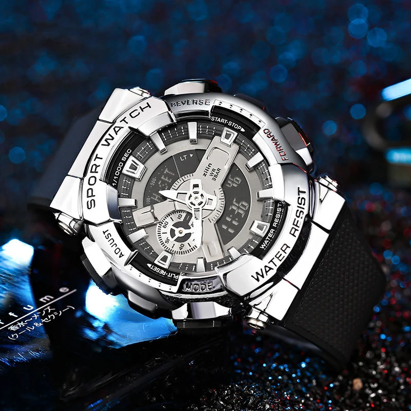 Outdoor Luminous Dual Display Waterproof Electronic Watch