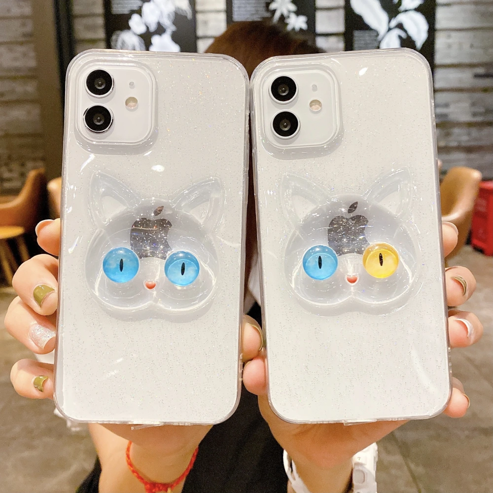 Compatible with Apple , Mobile Phone Shell Transparent Tide Brand Epoxy Glitter Starry Sky