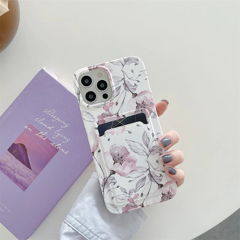 Retro Flower Card Phone Case Frosted Shell