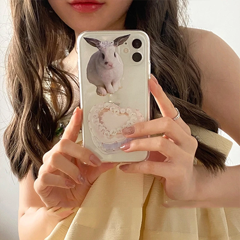 Compatible with Apple , Simple Illustration Cute Bunny Phone Case