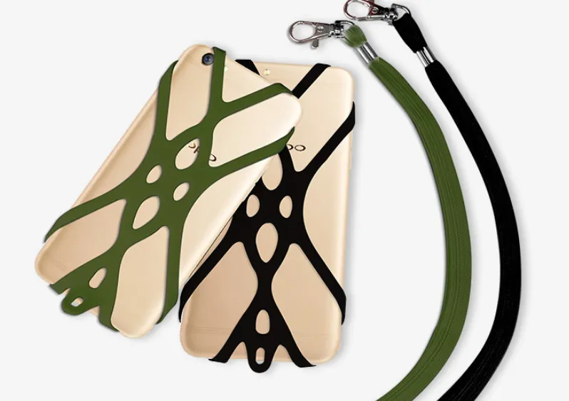 Compatible with Apple , Suitable For Apple Huawei Silicone Lanyard Phone Case