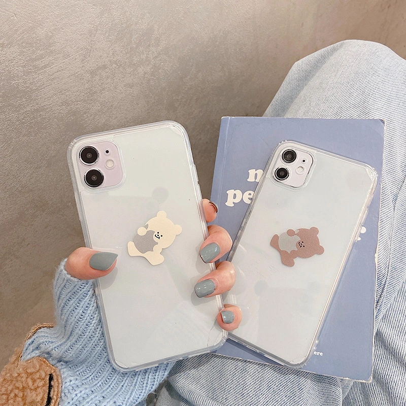 Cute Cartoon Bear Mobile Phone Case All-inclusive Anti-drop Silicone