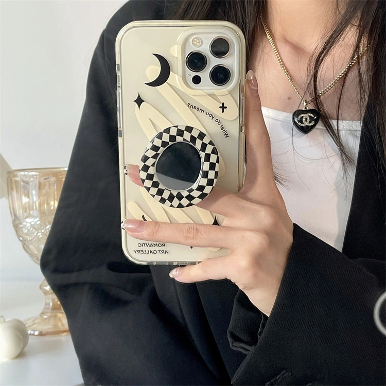 Graffiti Mirror Holder Mobile Phone Case All-inclusive Soft Case