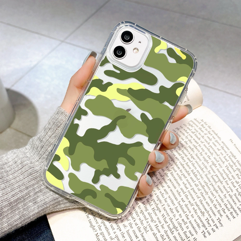 Compatible WithApple , Fully Printed Camouflage Mobile Phone Case Soft Shell Tpu