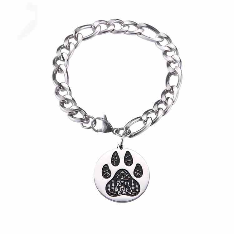 Fashionable Titanium Steel Cute Dog Claw Bracelet