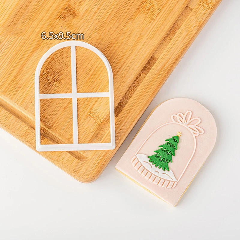 Christmas Elk Bell Gift Santa Claus Tree Fondant Biscuit Mold