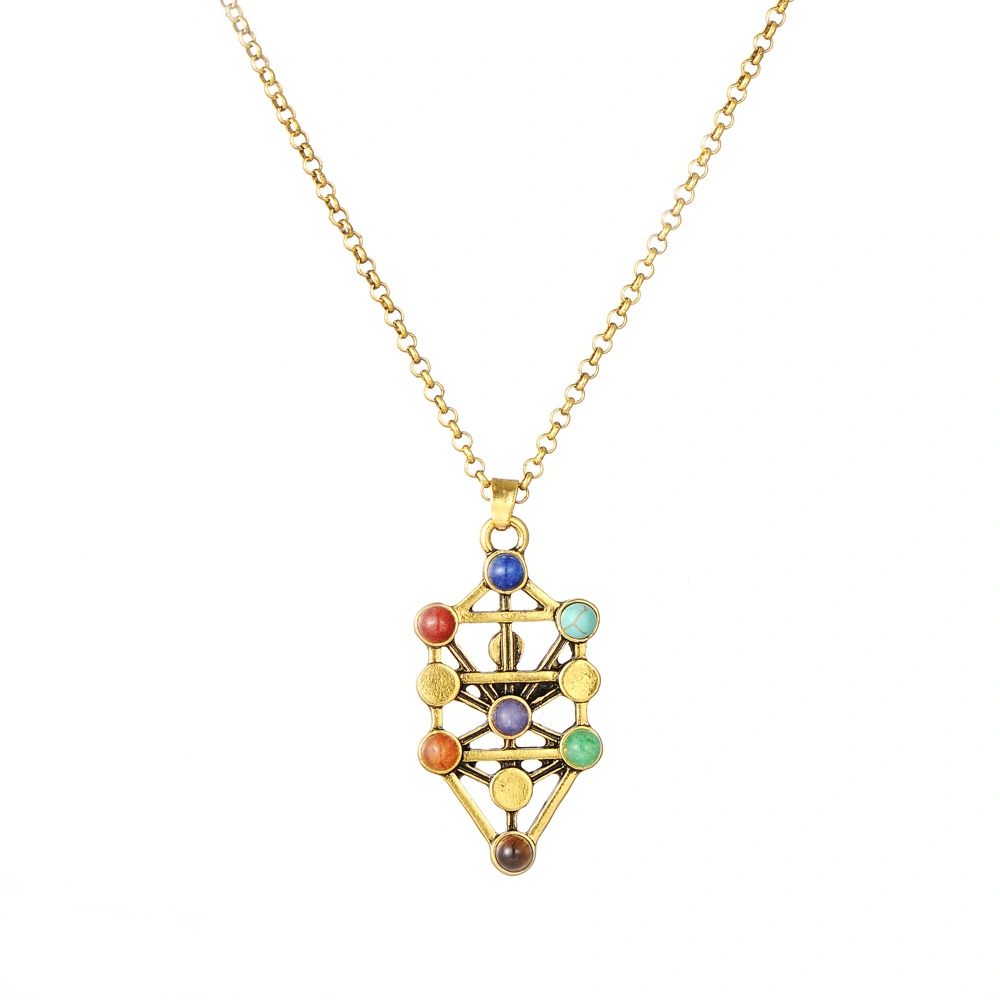 Hidden Silver Pendant Energy Stone Necklace Yoga