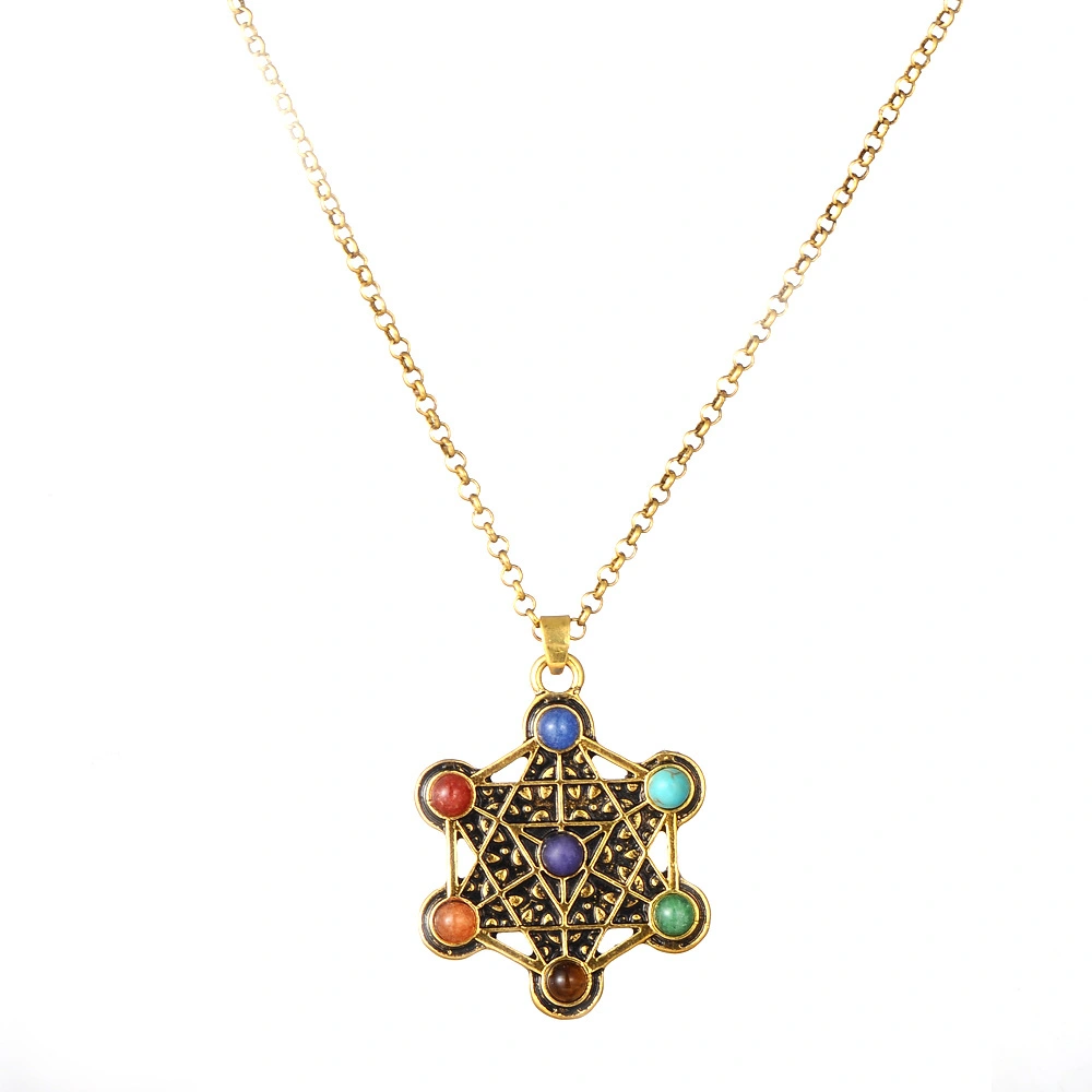Hidden Silver Pendant Energy Stone Necklace Yoga
