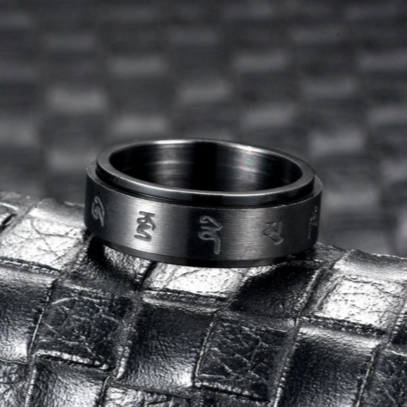 Stainless Steel Rotating Ring Six Words Of Truth