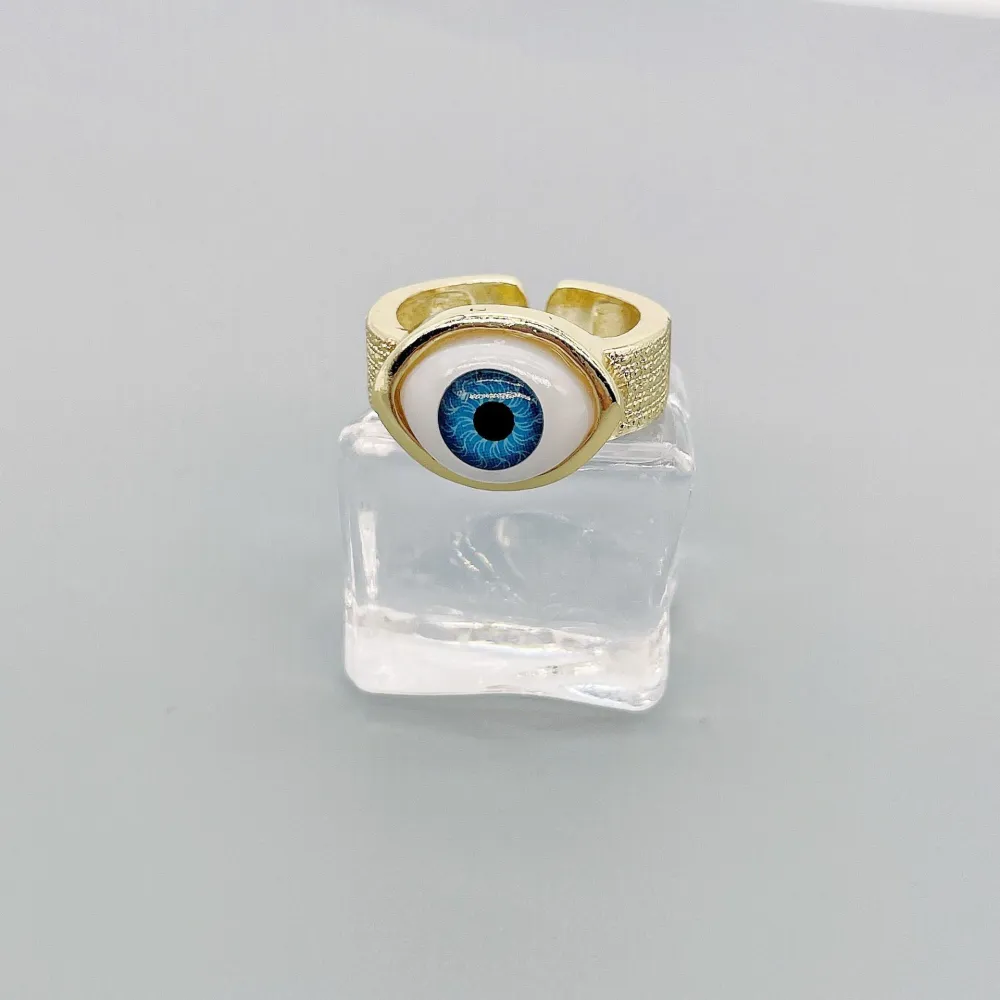 Fashionable Three-dimensional Eyes Adjustable Copper Ring