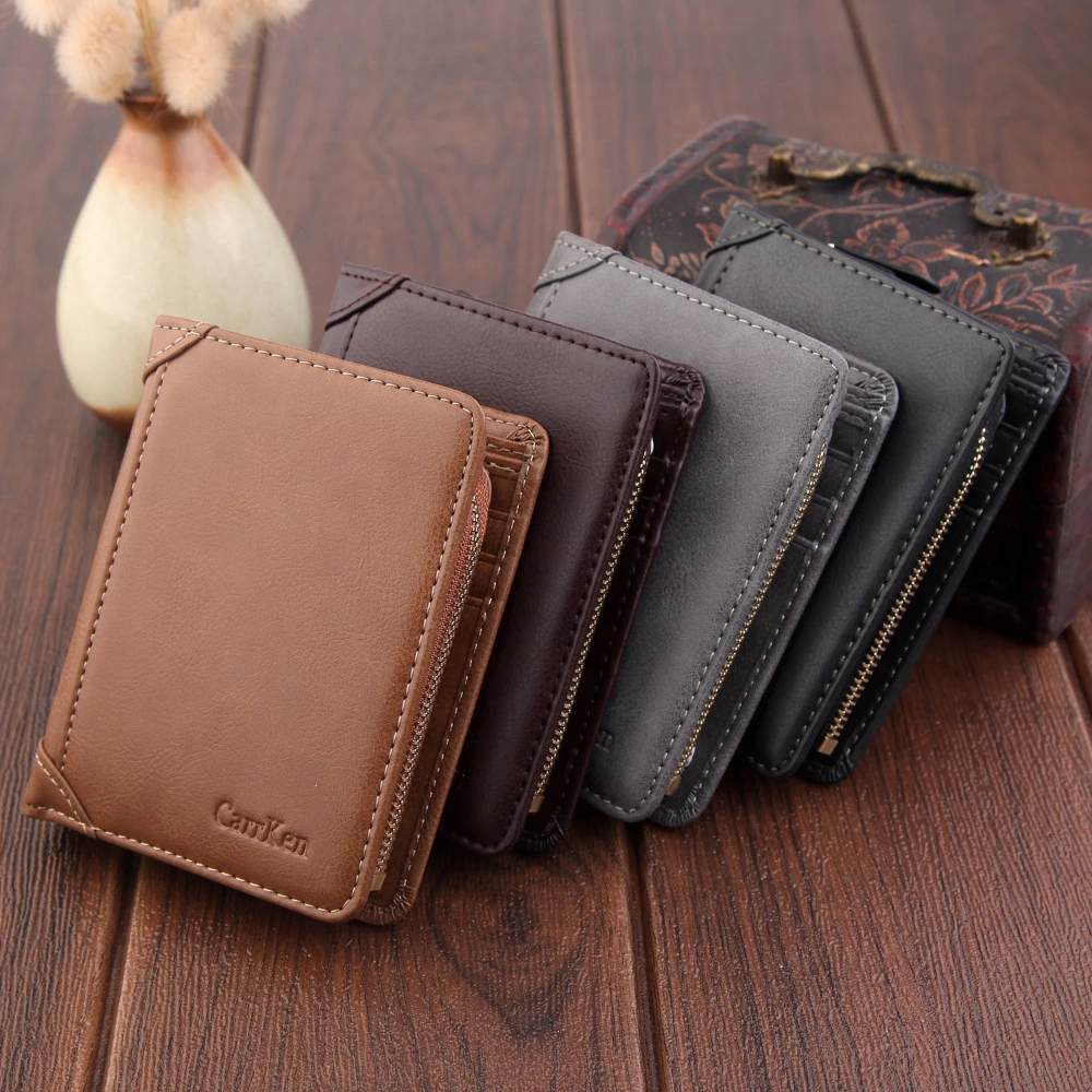 Men's Wallet Short Retro Frosted Card Holder