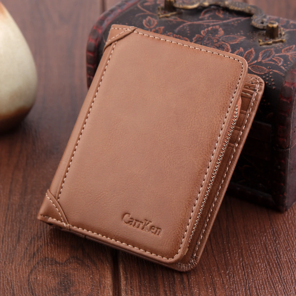 Men's Wallet Short Retro Frosted Card Holder