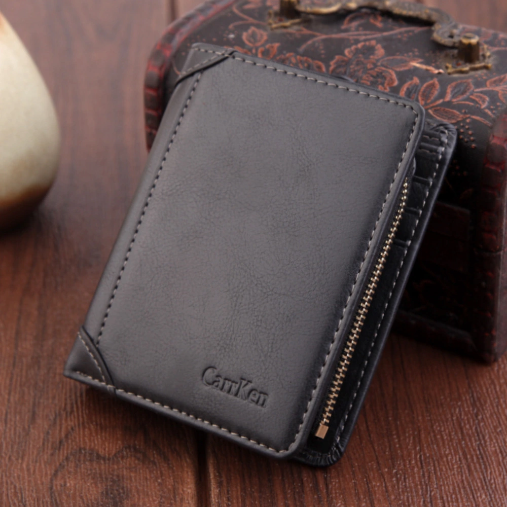Men's Wallet Short Retro Frosted Card Holder