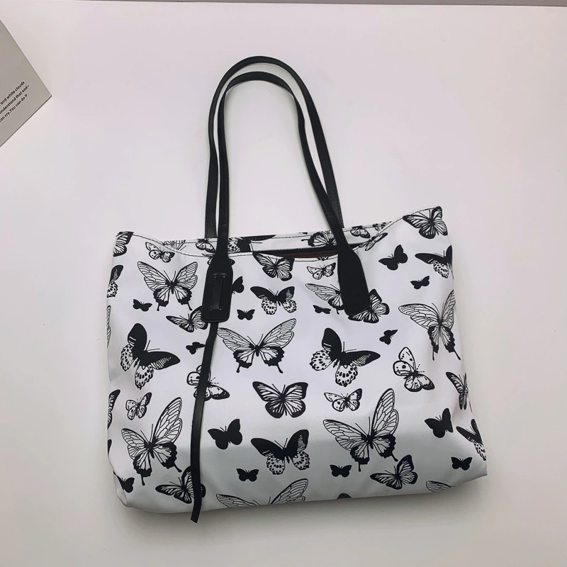 Large-capacity Graffiti Canvas Bag Female Trend