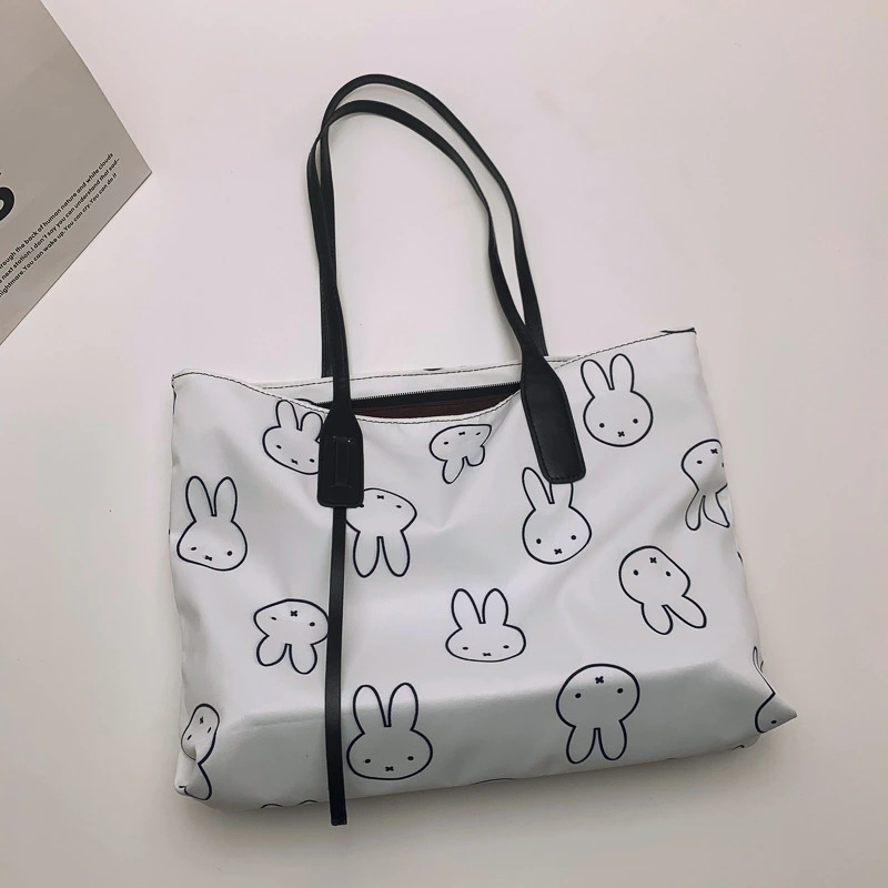 Large-capacity Graffiti Canvas Bag Female Trend