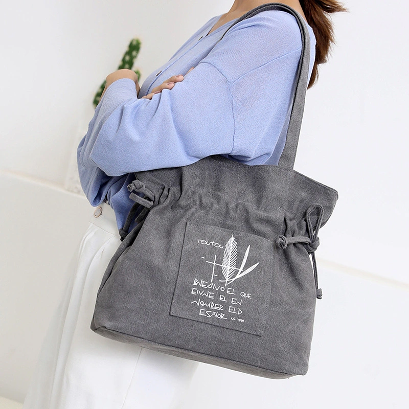 Canvas Shoulder Bag Women's Literature And Art Large-capacity Tote Bag